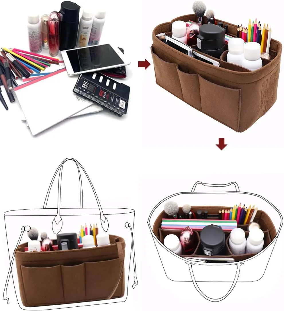 LEXSION Felt Insert Bag Organizer Bag In Bag For Handbag Purse Organizer Fits Speedy Neverful