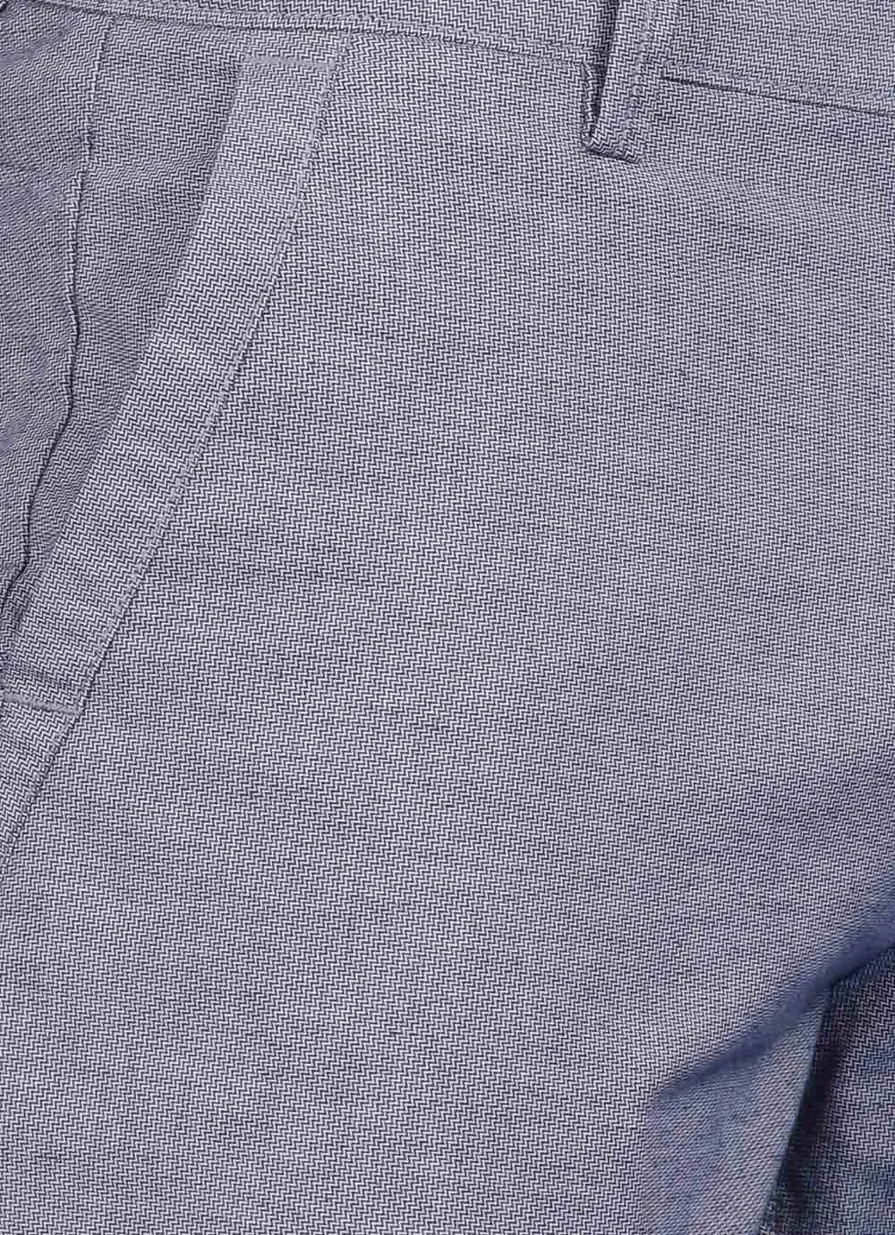 Light Blue Indigo Cotton  Slim Fit Trouser