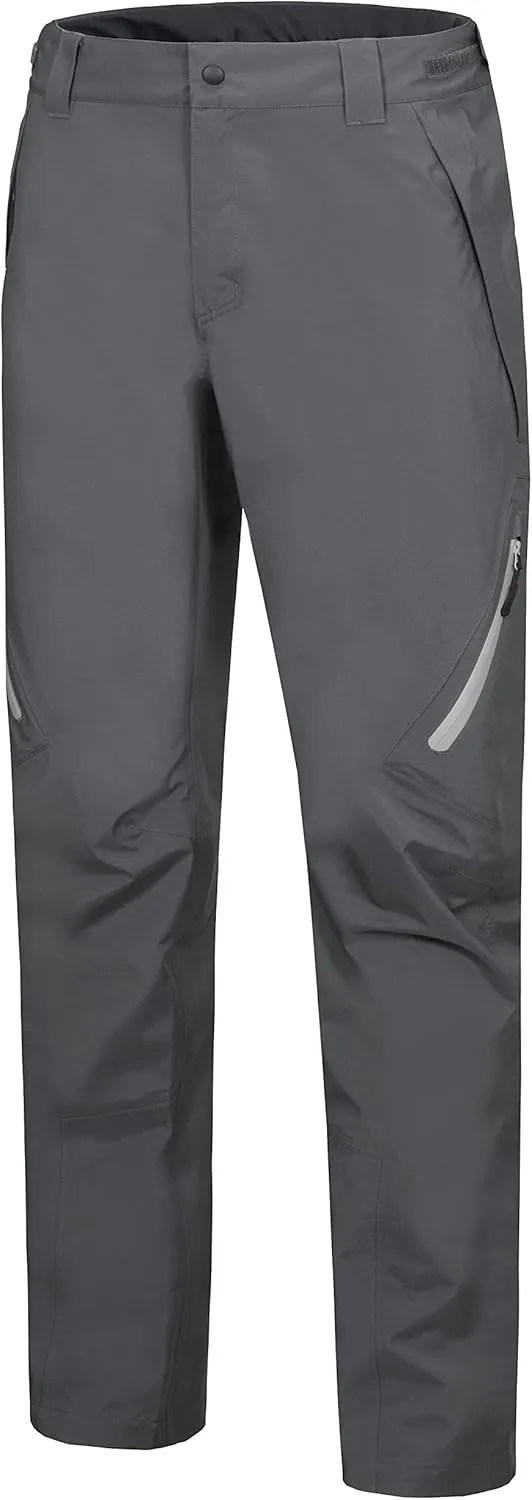 Little Donkey Andy Men's Lightweight Waterproof Rain Pants Breathable Hiking Pant for Outdoor Fishing