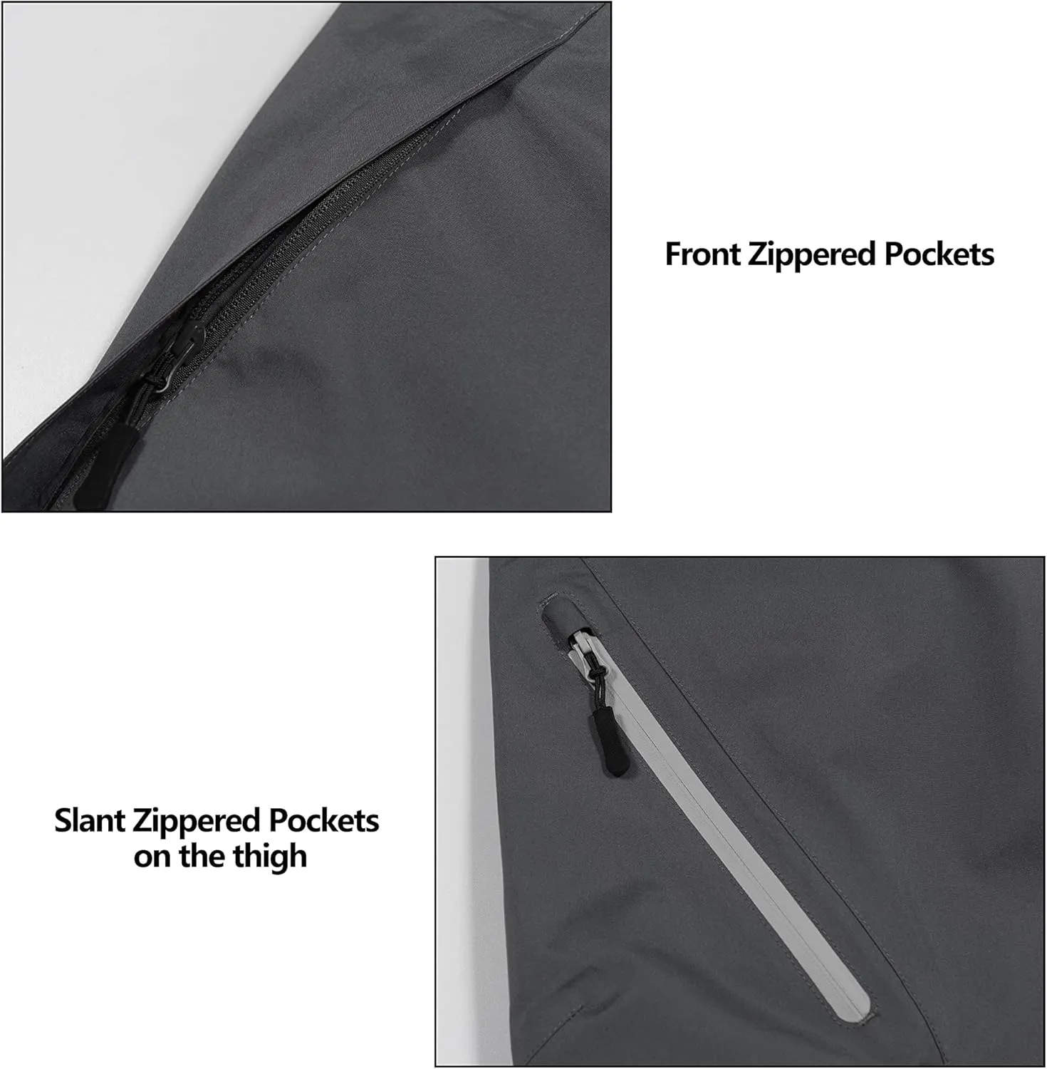 Little Donkey Andy Men's Lightweight Waterproof Rain Pants Breathable Hiking Pant for Outdoor Fishing