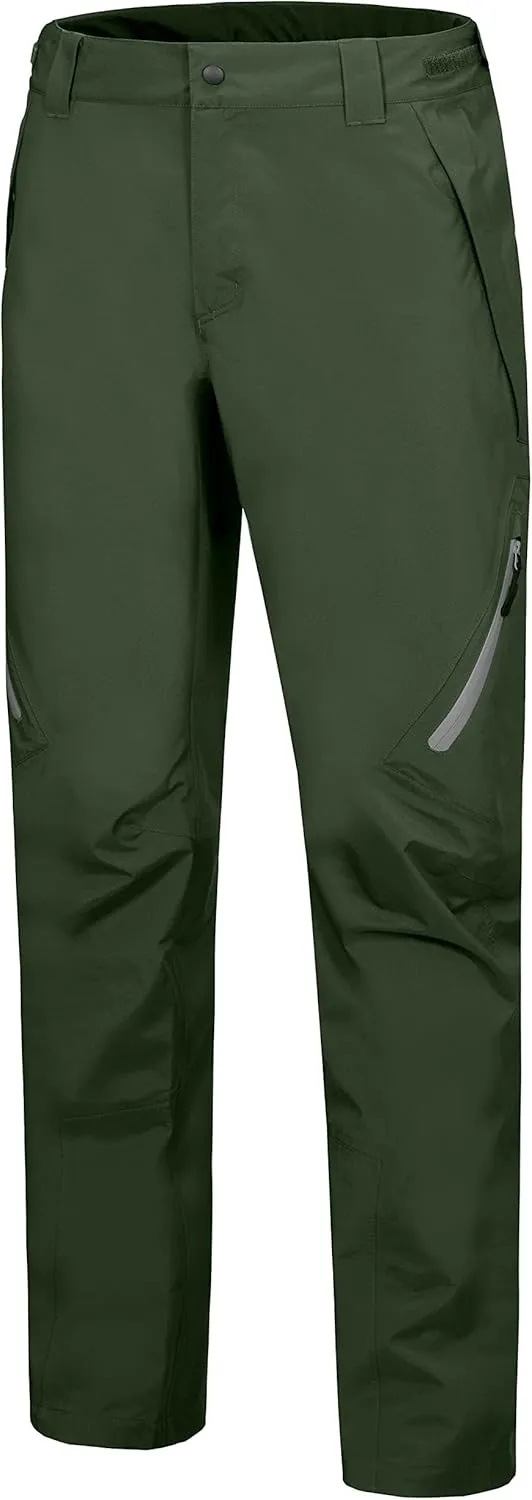 Little Donkey Andy Men's Lightweight Waterproof Rain Pants Breathable Hiking Pant for Outdoor Fishing