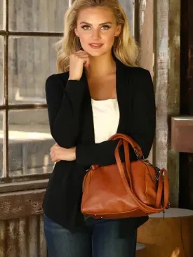 Long Sleeve Tailored Draped Blazer