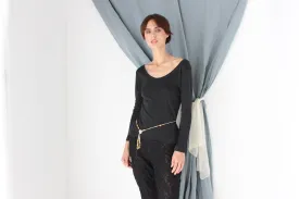 MADE IN ITALY 70s Oscalito Premium Cotton Scoop Neck Top