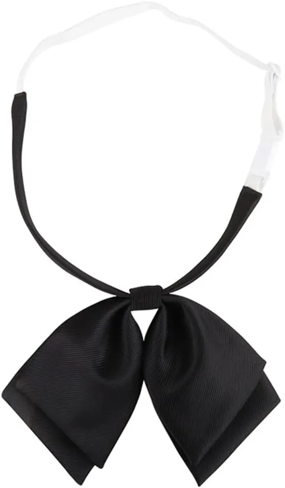 Mantieqingway Adjustable Pre-Tied Bow Tie for Women Girls Blouse Neck ties for Uniform Shirt Bowknot Neckwear
