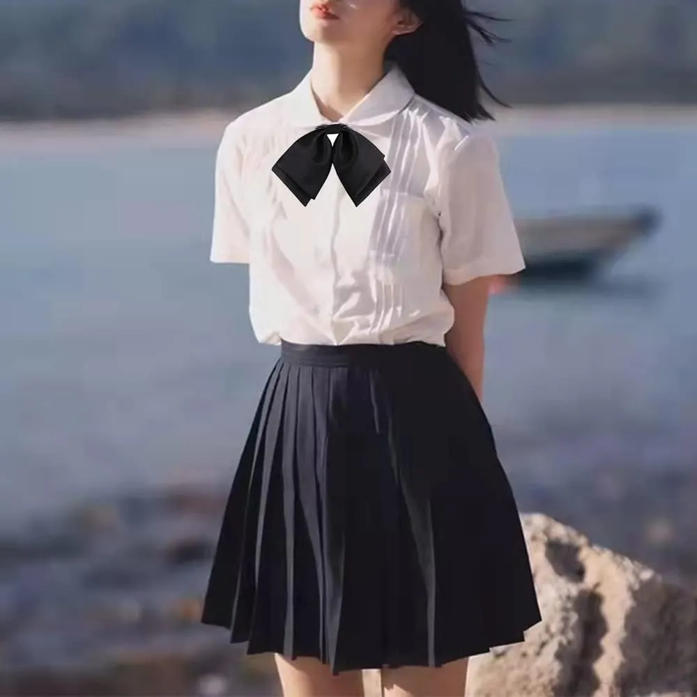 Mantieqingway Adjustable Pre-Tied Bow Tie for Women Girls Blouse Neck ties for Uniform Shirt Bowknot Neckwear