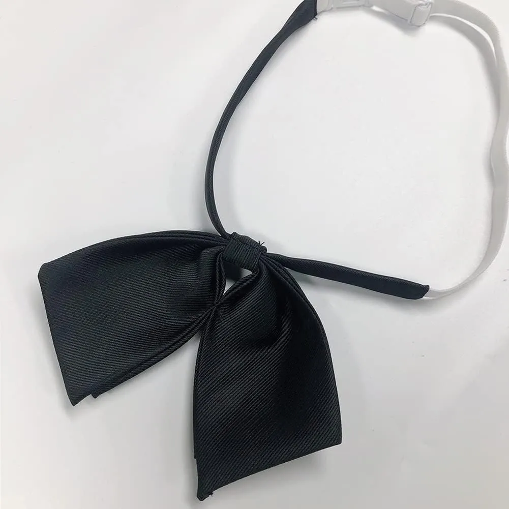 Mantieqingway Adjustable Pre-Tied Bow Tie for Women Girls Blouse Neck ties for Uniform Shirt Bowknot Neckwear
