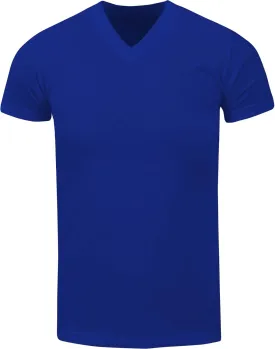 Men's Heavyweight Cotton T Shirt  Basic 6.2 Ounce Short Sleeve V Neck Plain Tee Top Tshirts Regular Big and Tall Size