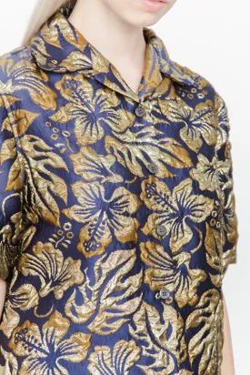 METALLIC JACQUARD TOP WITH TAGS