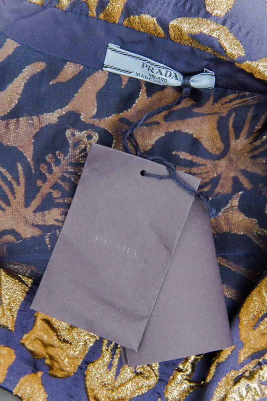 METALLIC JACQUARD TOP WITH TAGS