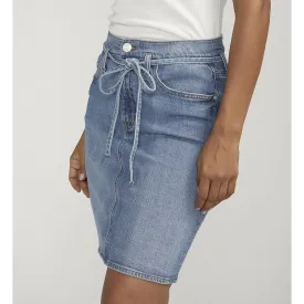 Mid Blue Knee-Length Skirt