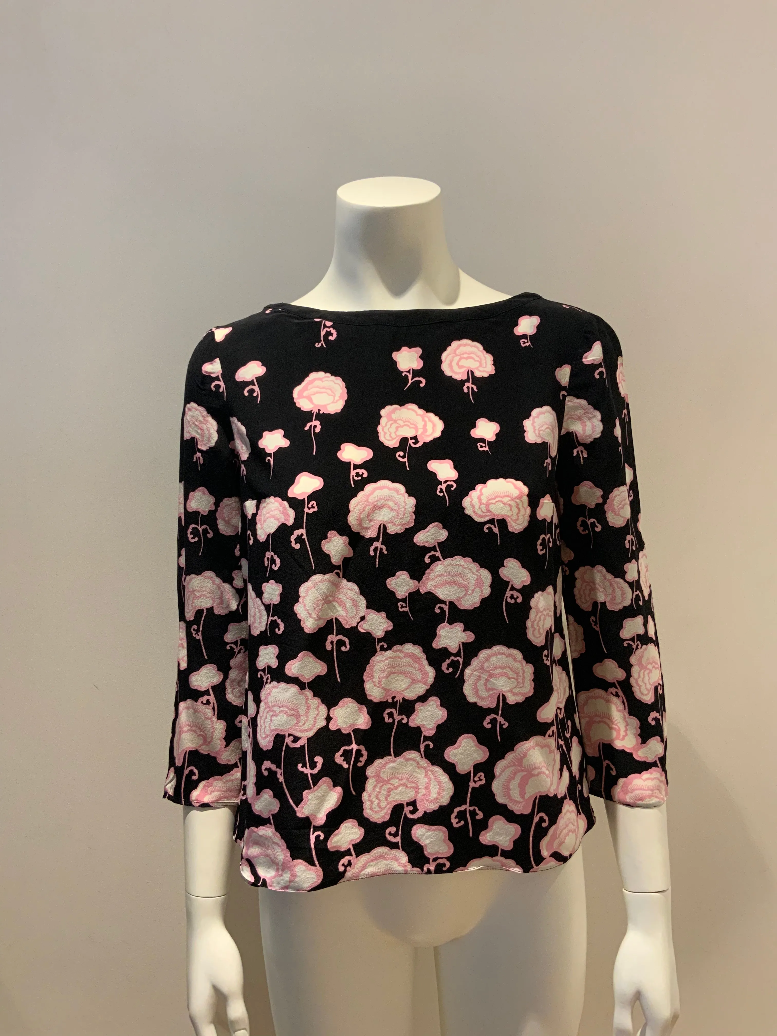 MOST WANTED Prada Pink Black Shirt Blouse Size XS ladies