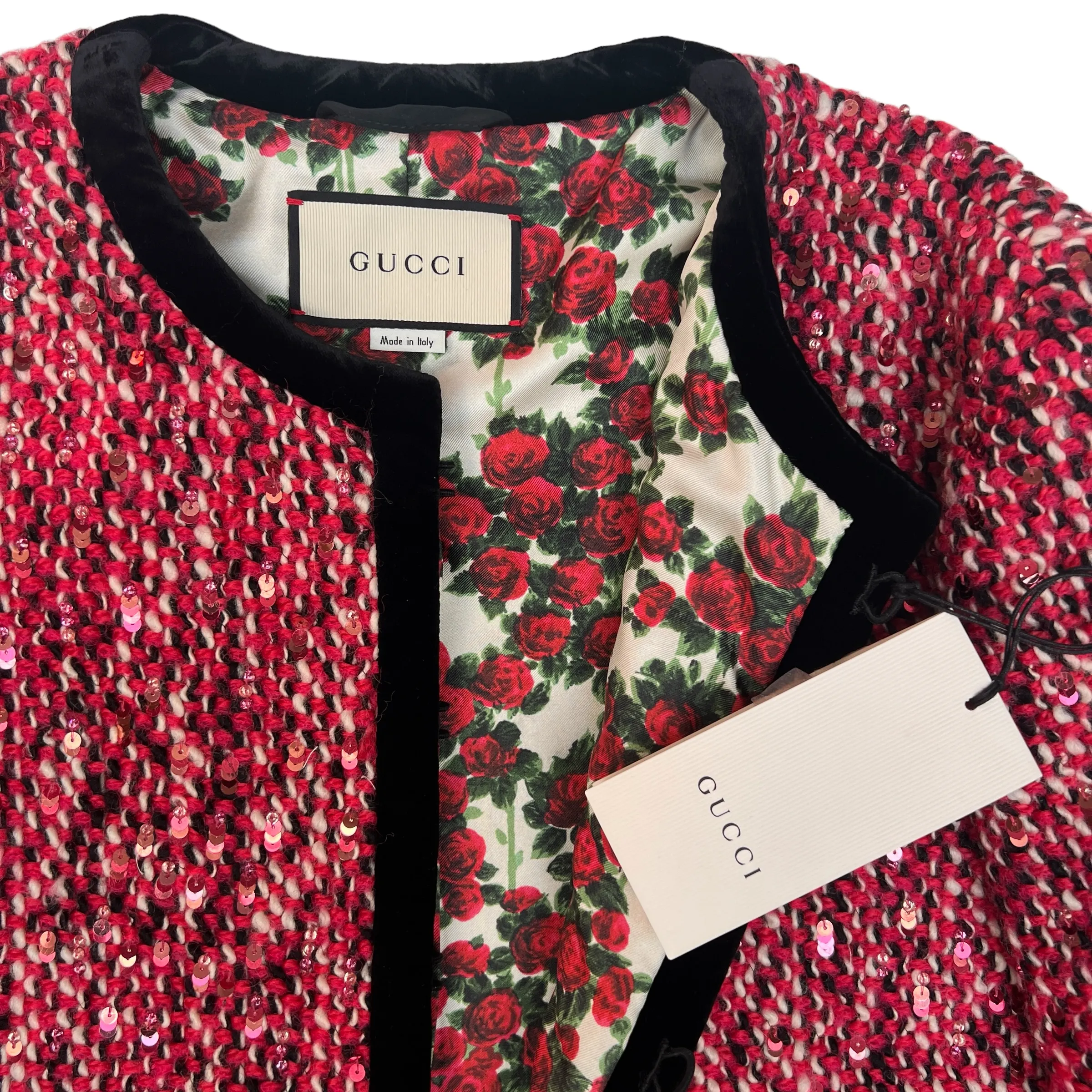 Pink Tweed & Sequins - M