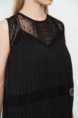 PLEATED SILK TOP