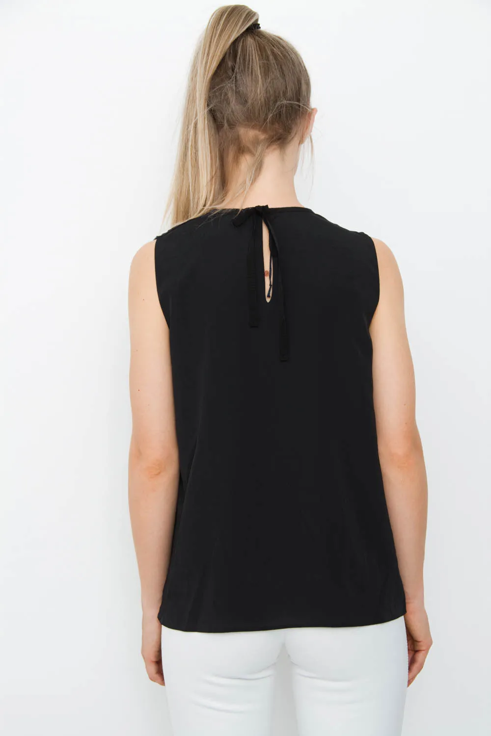 PLEATED SILK TOP