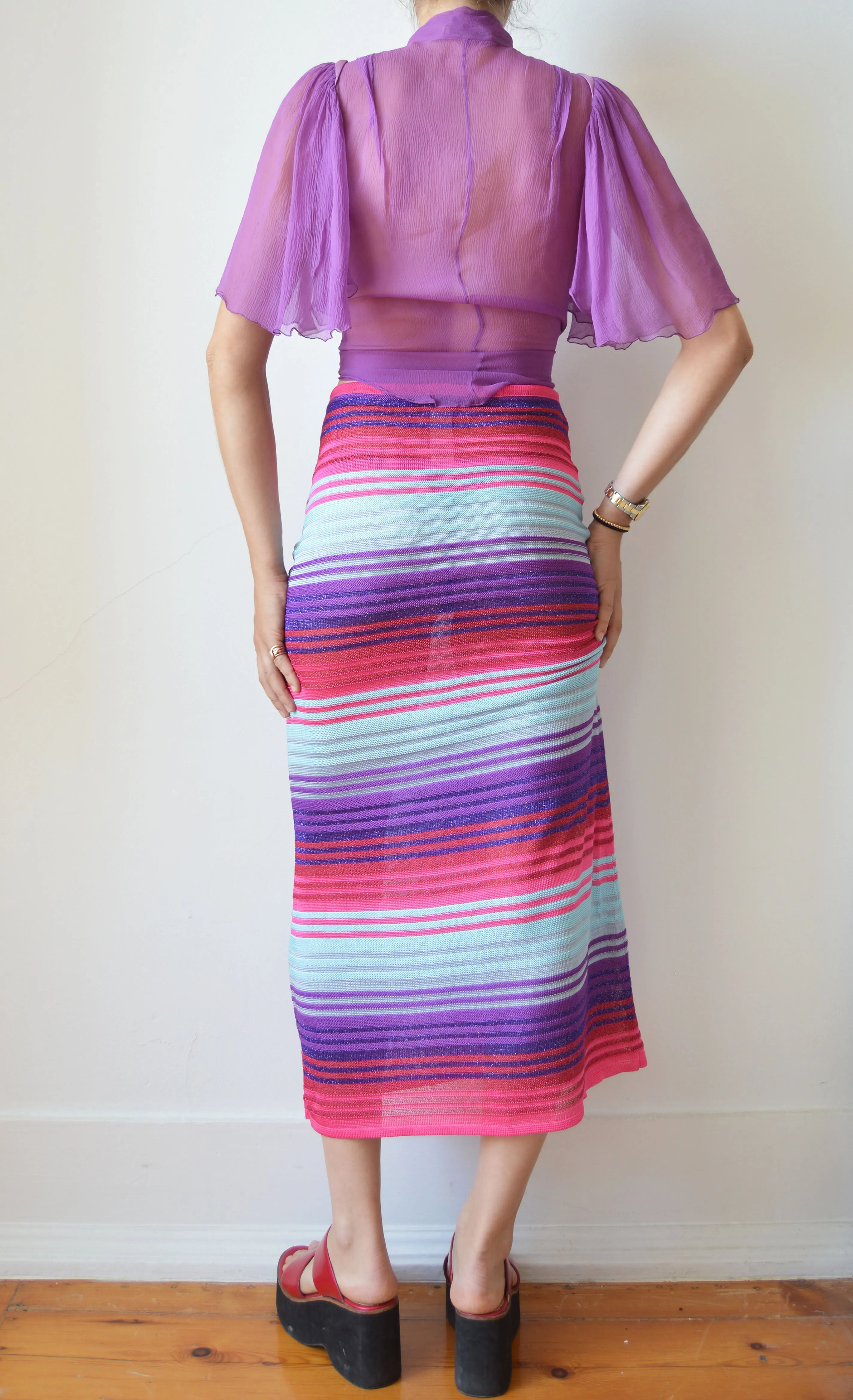 Prada Purple Silk Blouse