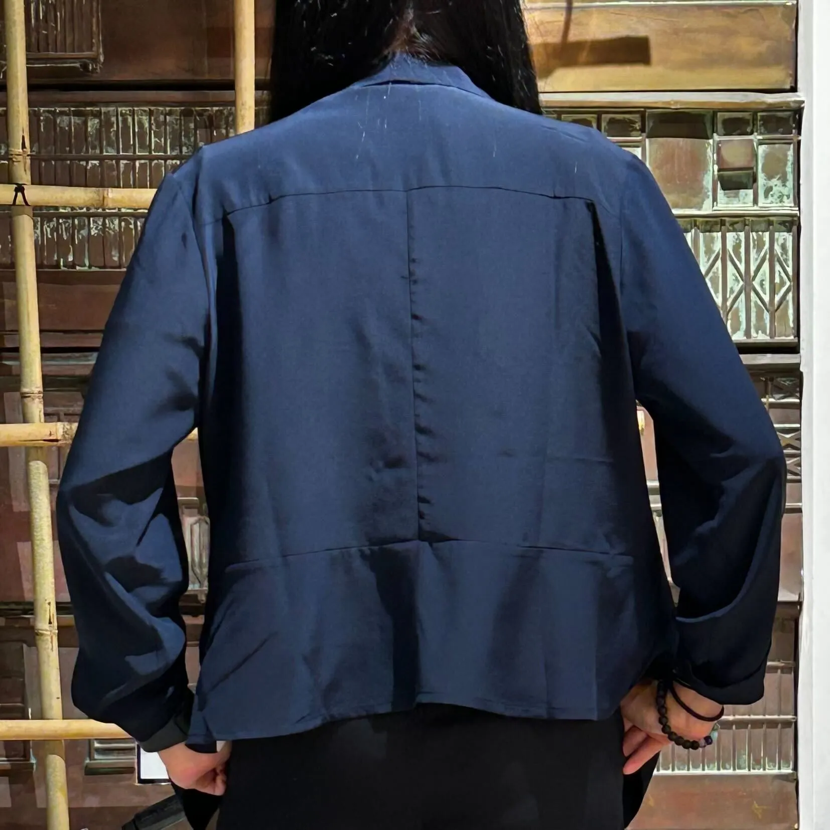 Silk Lightweight Cardigan, Midnight Blue