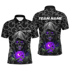 Skull Bowling League Team Multicolor Option Customized Name 3D Shirt, Gift for Bowling Lovers