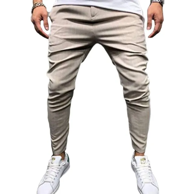 Stripe Slim-fit Fashion pants men