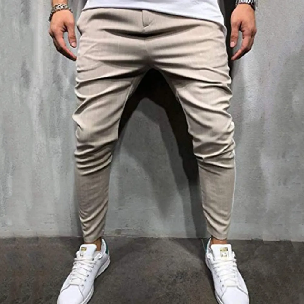 Stripe Slim-fit Fashion pants men