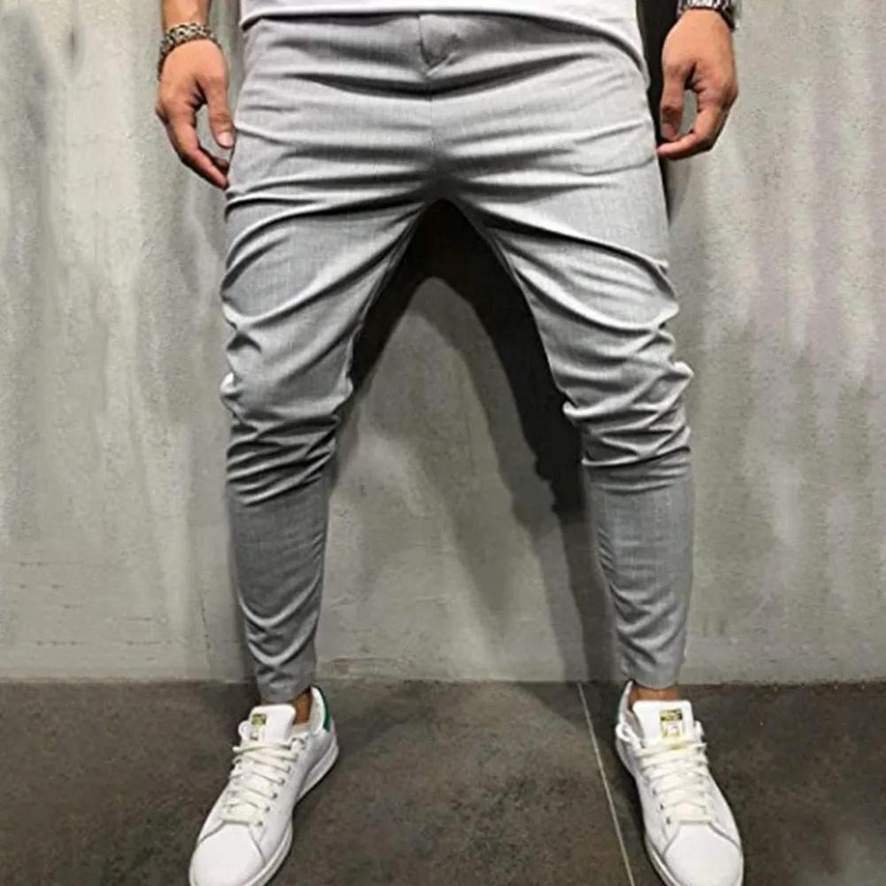 Stripe Slim-fit Fashion pants men
