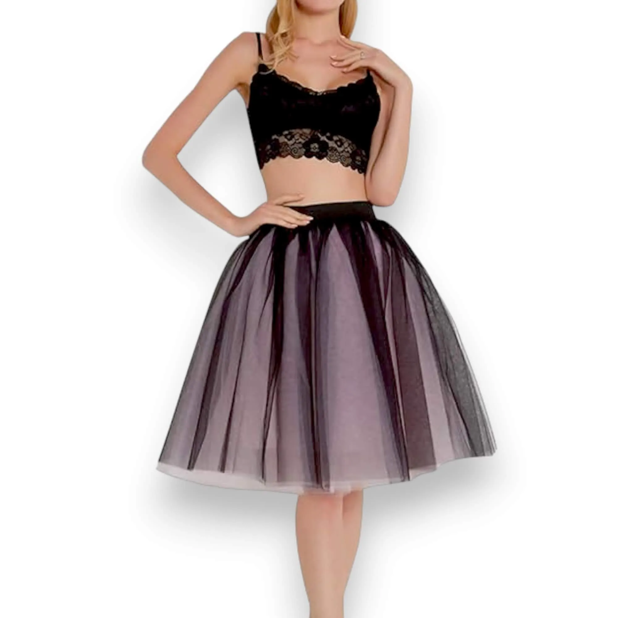 Stunning Knee Length Tulle Skirt