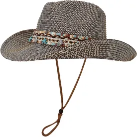 Sun Hats for Women Uv Protection Straw Hat Western Cowboy Hat Summer Panama Hats Ladies Beach Jazz Cap