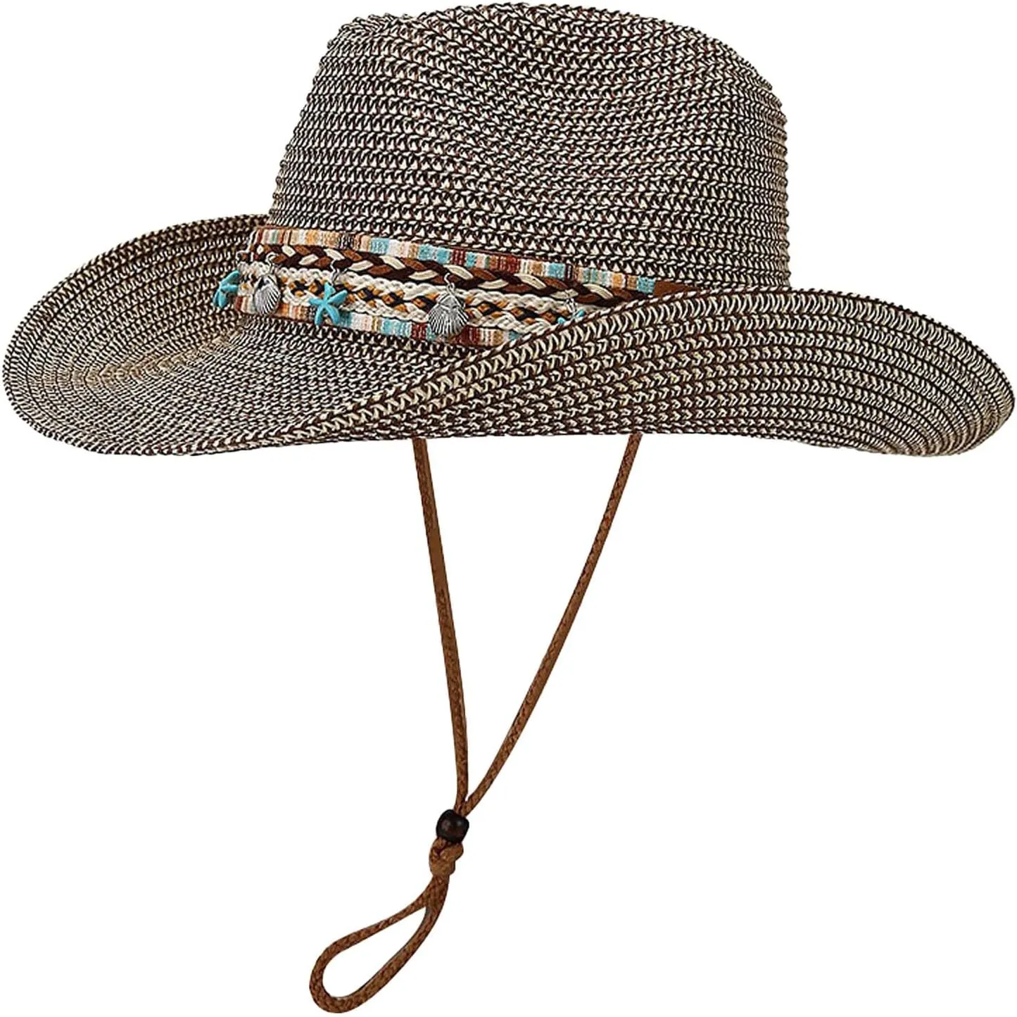 Sun Hats for Women Uv Protection Straw Hat Western Cowboy Hat Summer Panama Hats Ladies Beach Jazz Cap
