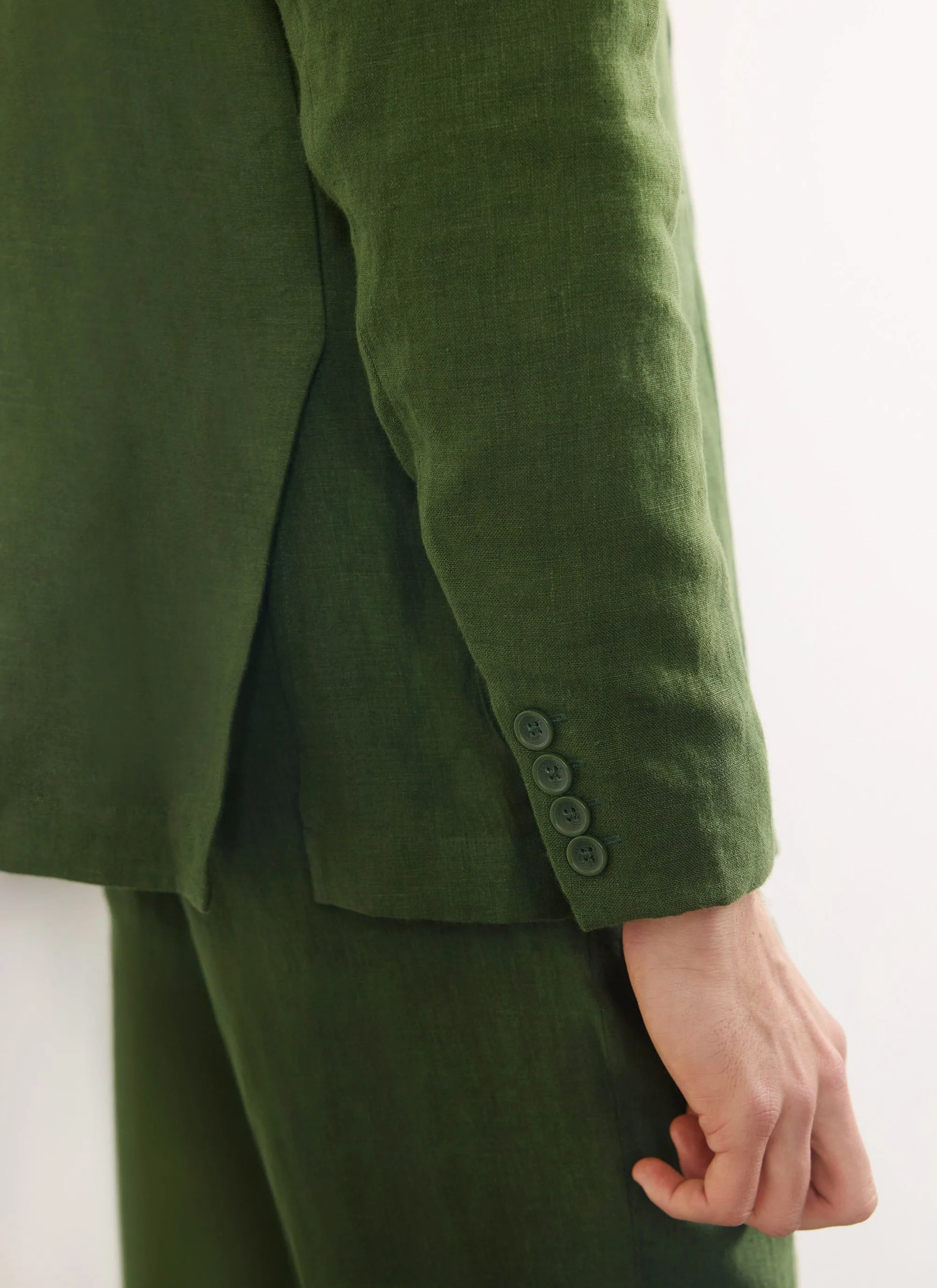 Tailored Linen Blazer | Forest