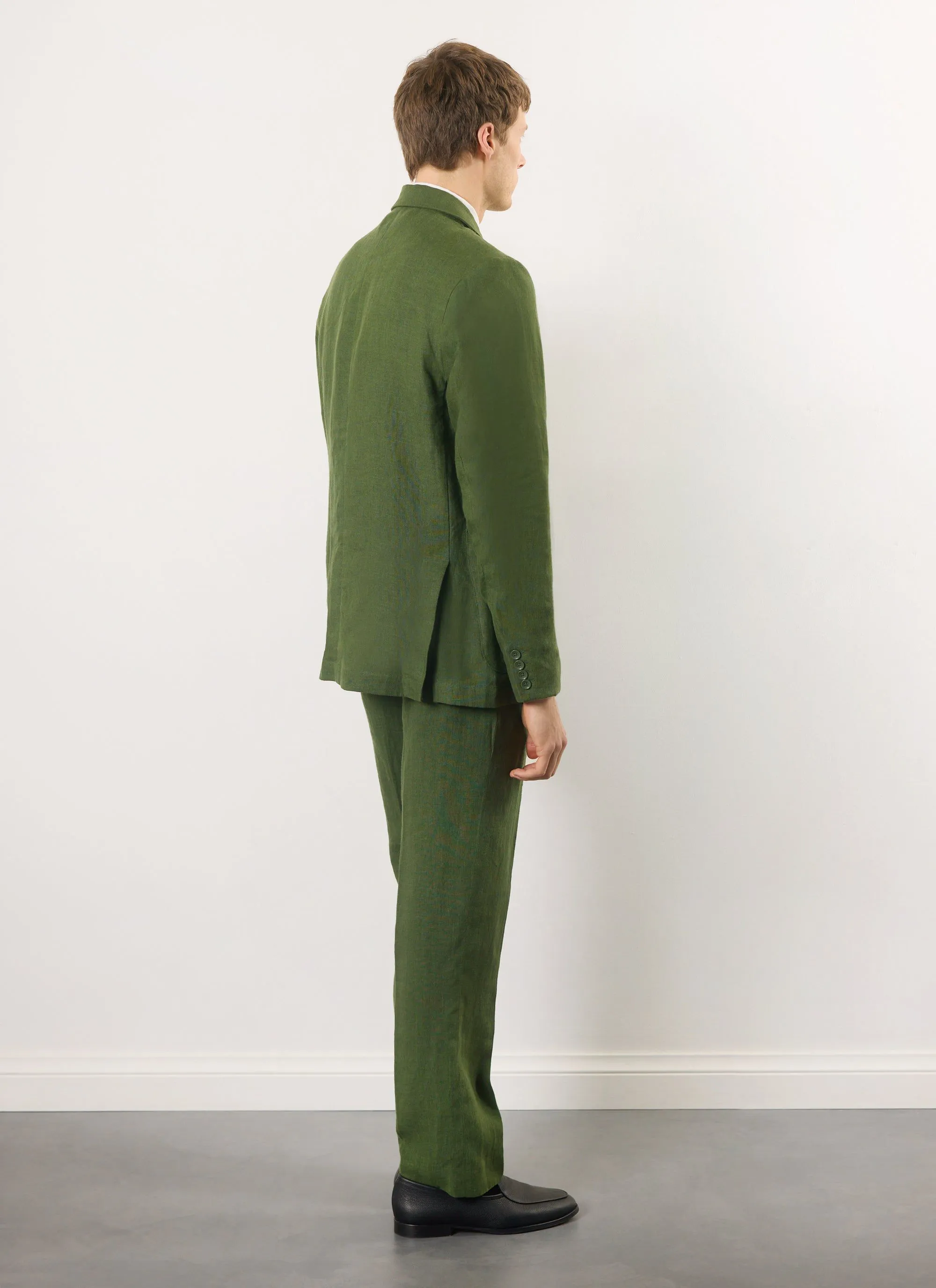 Tailored Linen Blazer | Forest