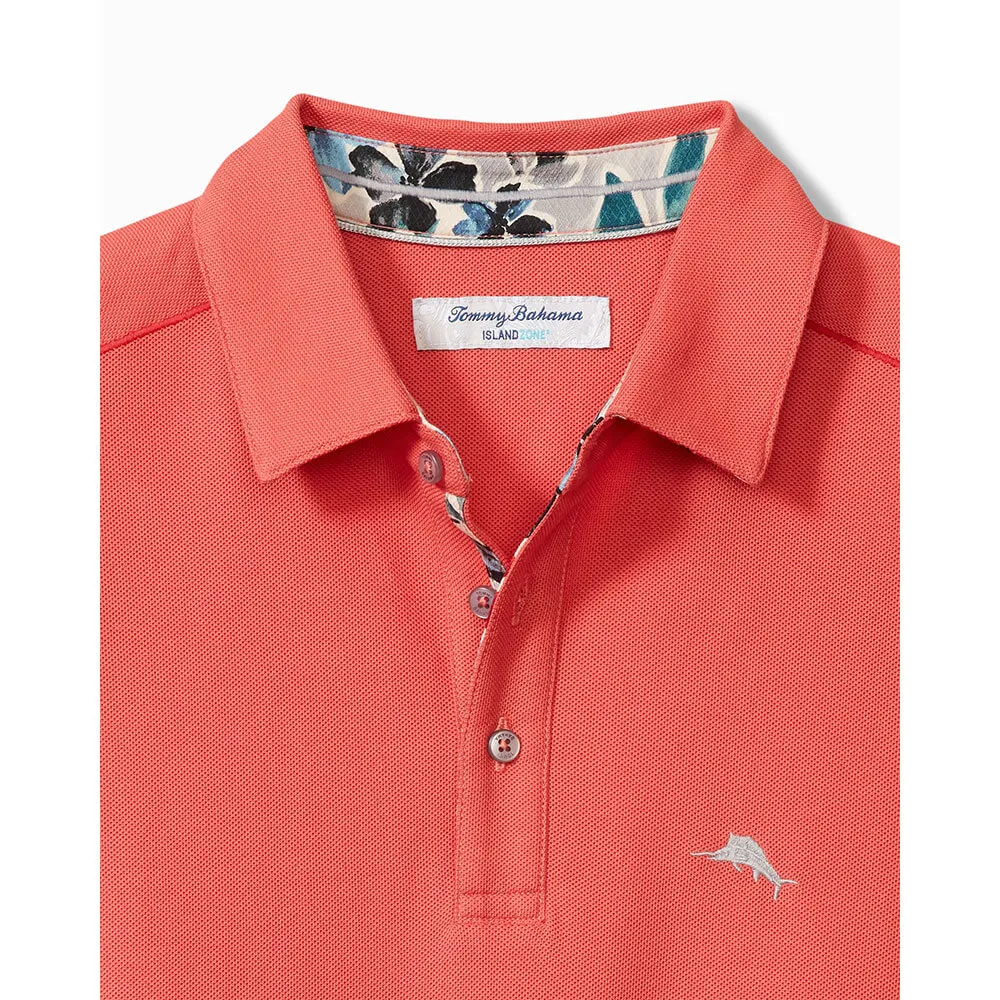 Tommy Bahama IslandZone Tropicano Blooms Five O'Clock Polo Shirt - Coral Reef