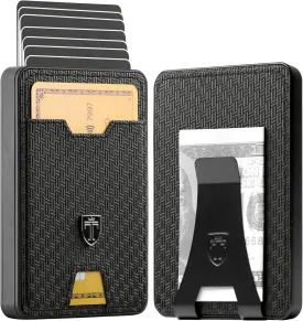 TRAVANDO Swype Slim Wallet for Men Metal RFID Blocking Mens Wallet Card Case
