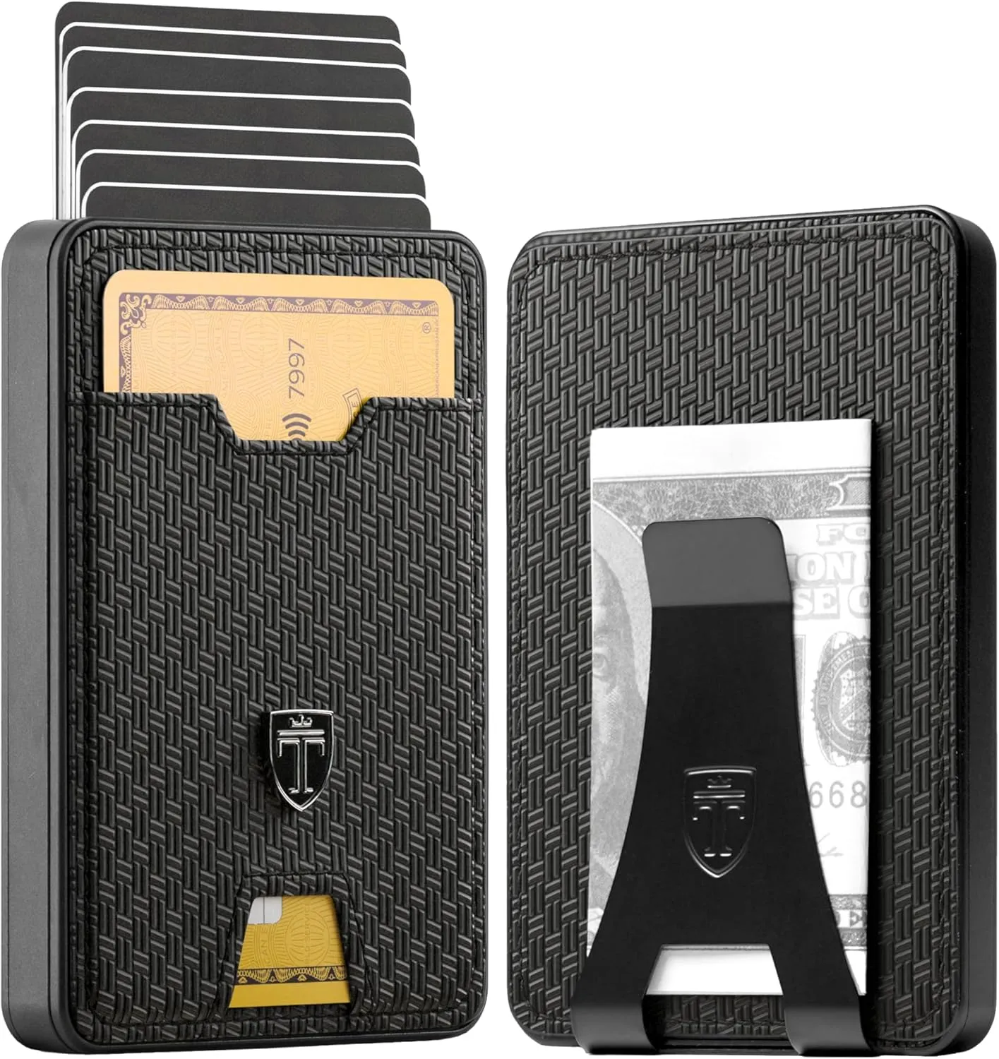 TRAVANDO Swype Slim Wallet for Men Metal RFID Blocking Mens Wallet Card Case