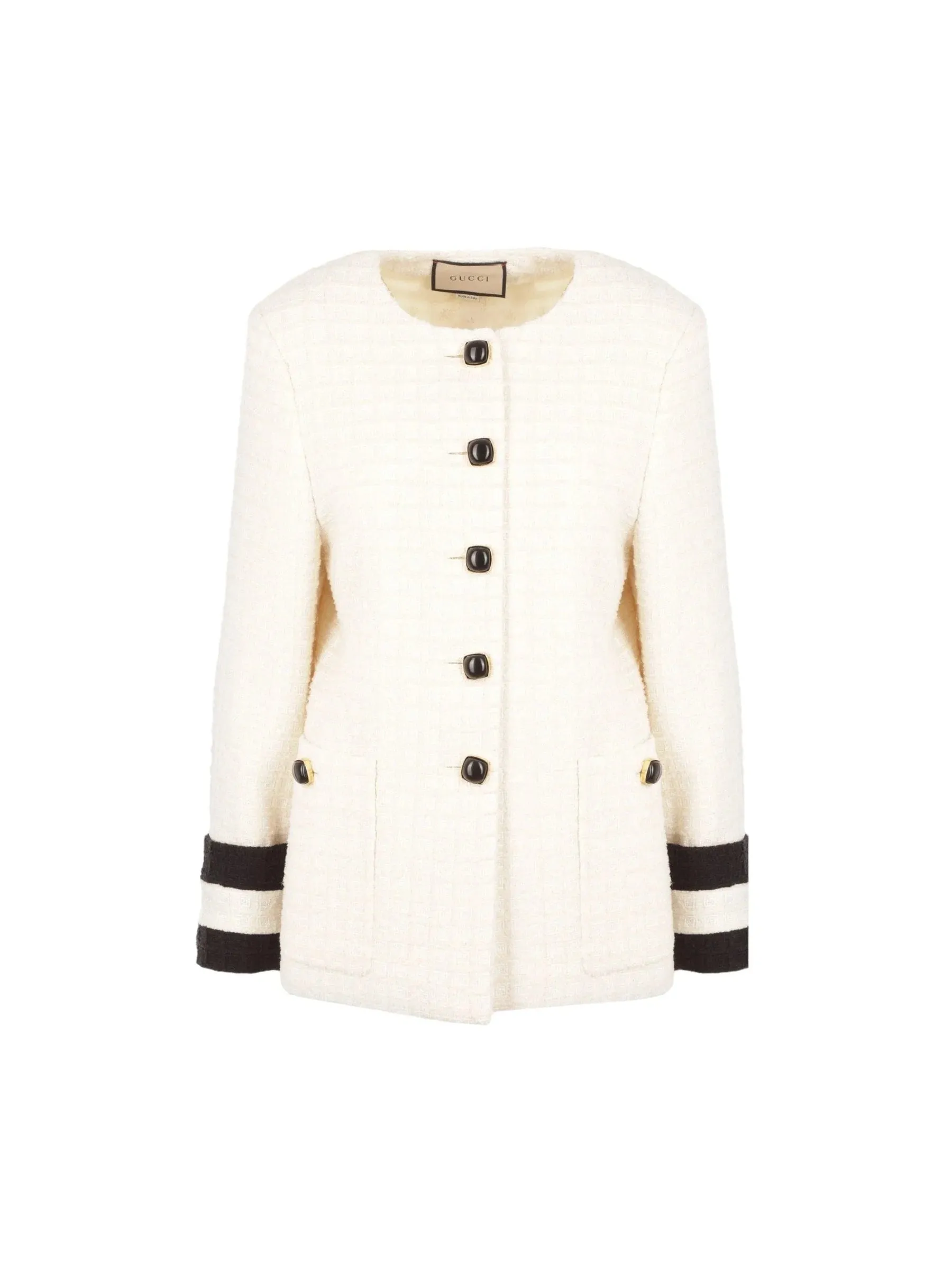 Tweed Jacket - Single-Breasted - Women's Outerwear