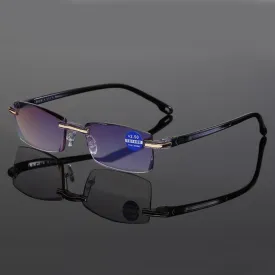 unisex rimless eye read glasses various strengths antiblue lights blocking ✈️ free.shipping