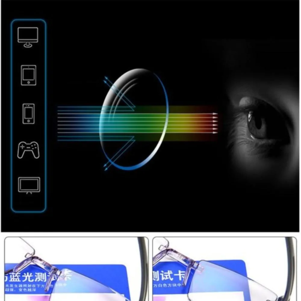 unisex rimless eye read glasses various strengths antiblue lights blocking ✈️ free.shipping