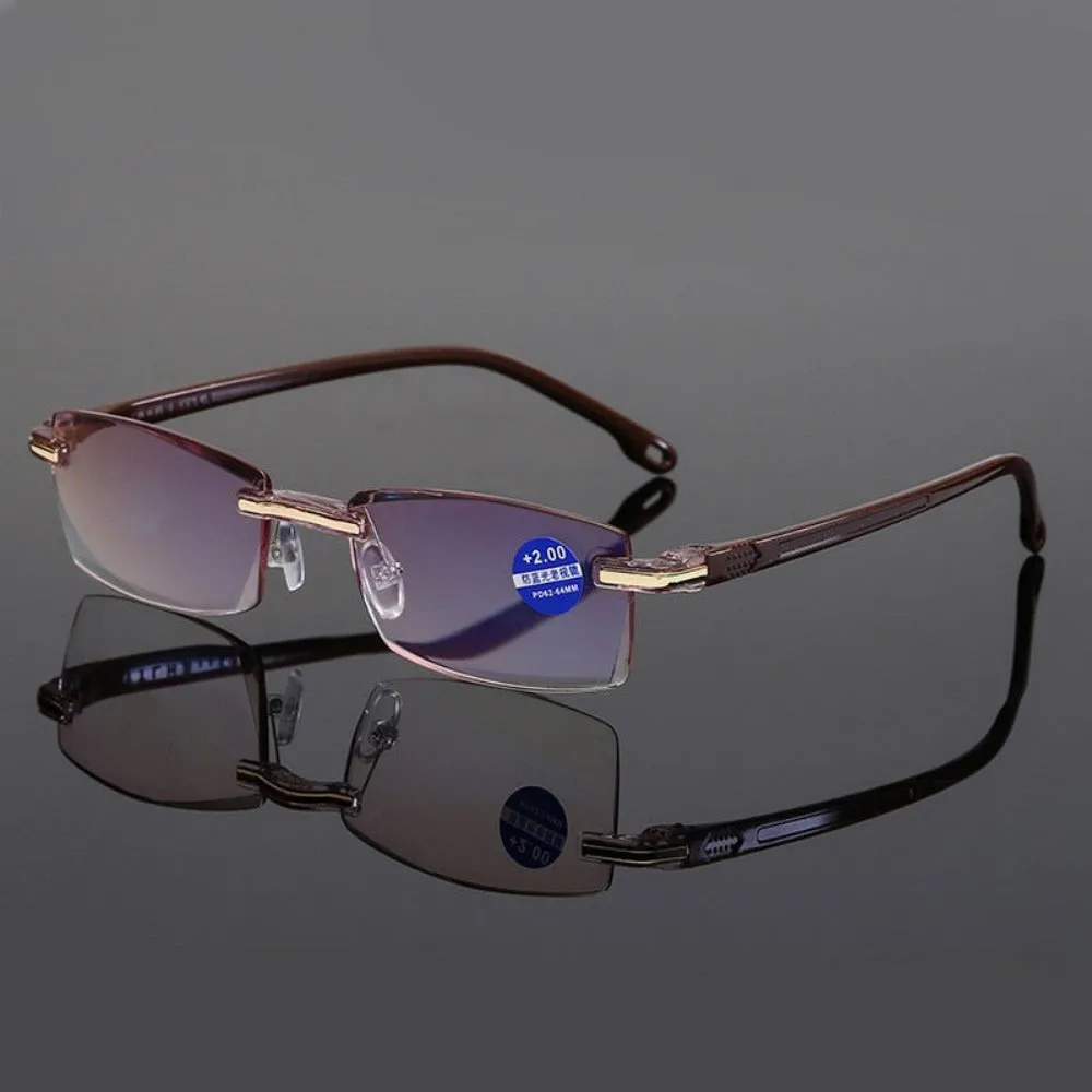 unisex rimless eye read glasses various strengths antiblue lights blocking ✈️ free.shipping