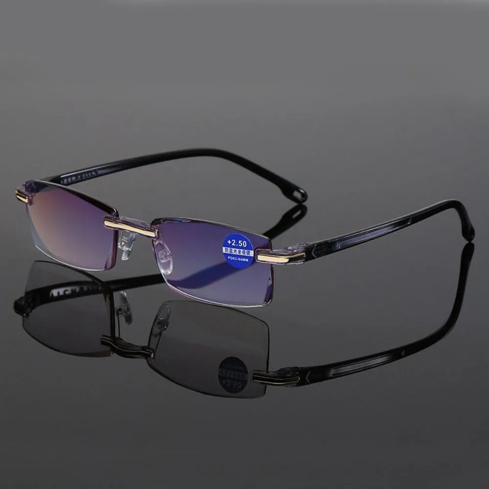 unisex rimless eye read glasses various strengths antiblue lights blocking ✈️ free.shipping