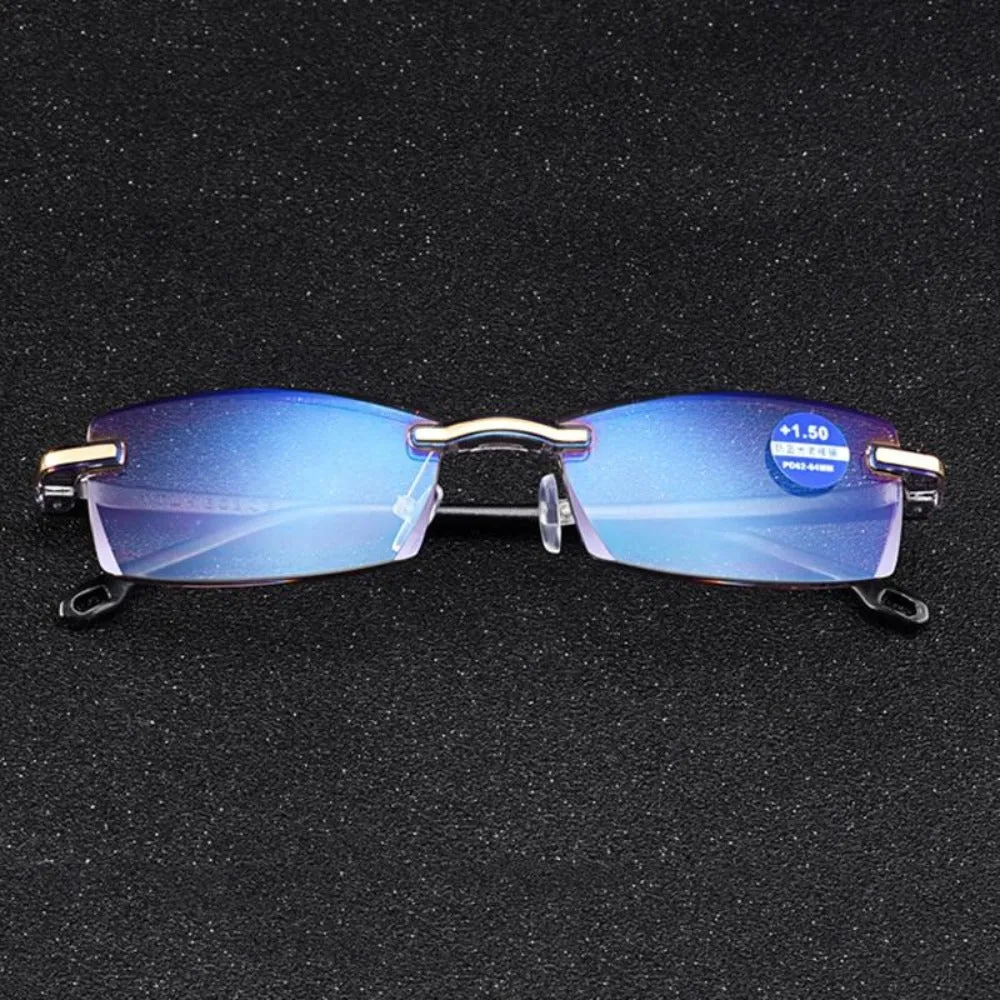 unisex rimless eye read glasses various strengths antiblue lights blocking ✈️ free.shipping