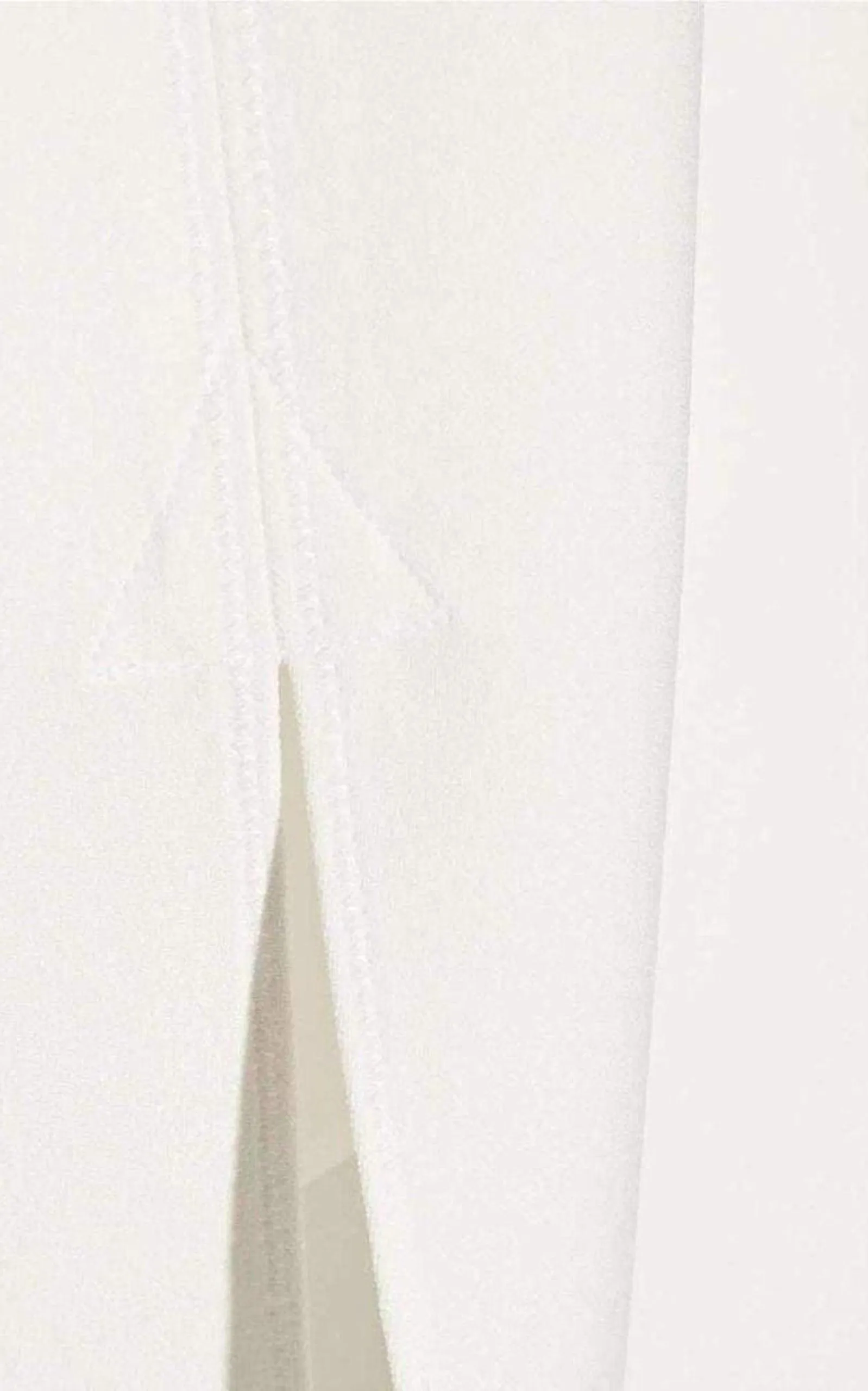 White Crepe Slit Knee Length Skirt
