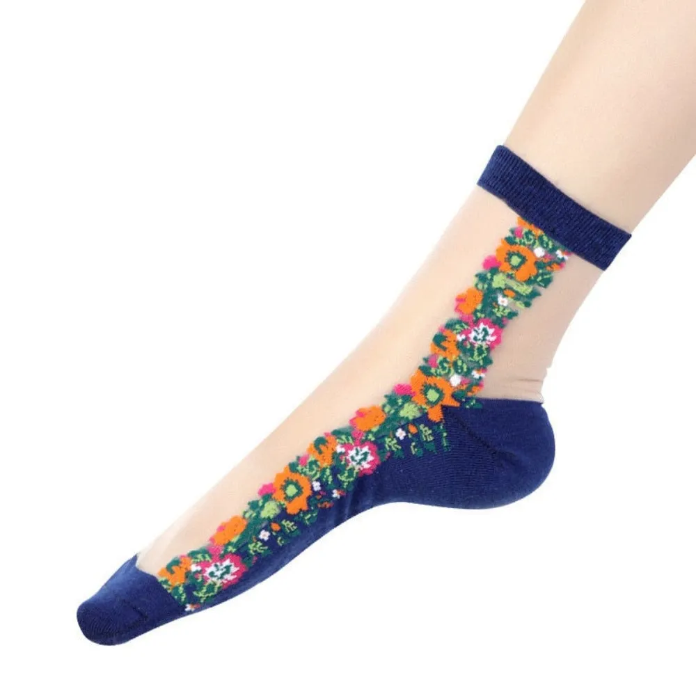 women thin spandex sheer transparent ankle length feet cute toesocks ✈️ free.shipping