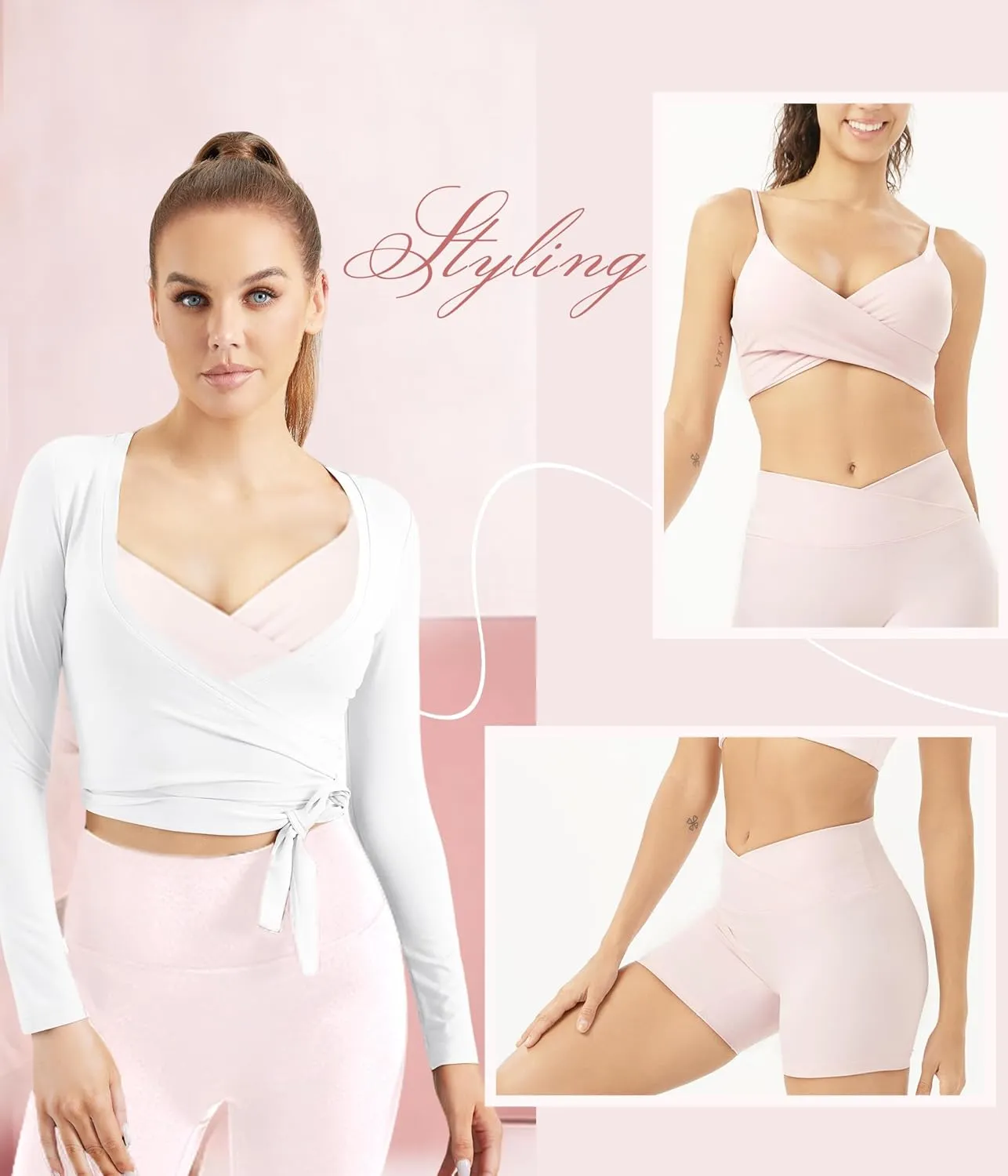 Women Tie Front Shrug Long Sleeve Bolero Cardigan Lightweight Casual Tops