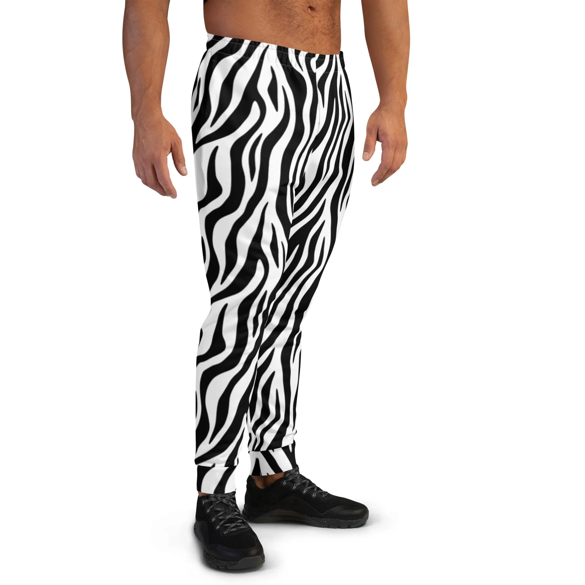 Zebra Stripe Men's Slim Fit Joggers