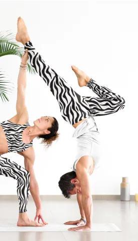 Zebra Stripe Men's Slim Fit Joggers