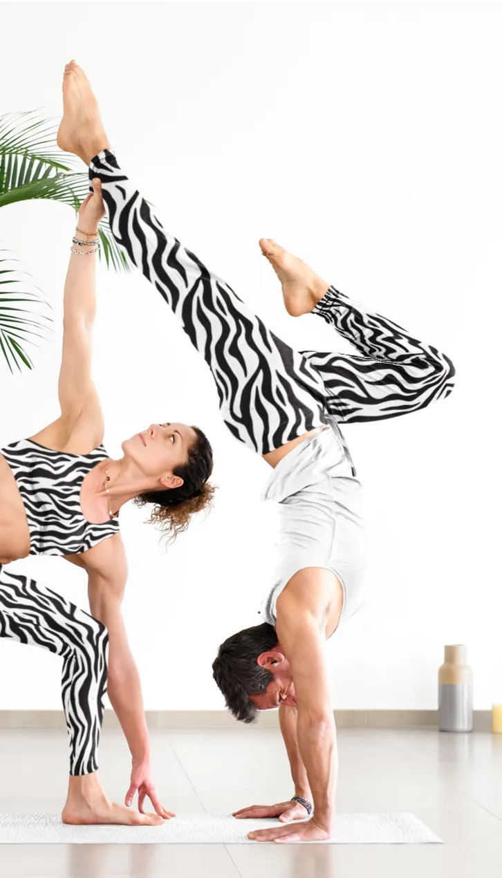 Zebra Stripe Men's Slim Fit Joggers